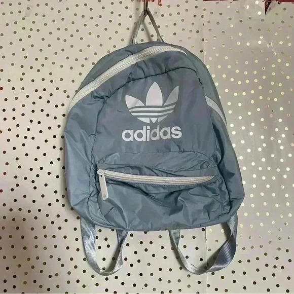 Adidas National Mini Backpack Halo Blue White - Picture 2 of 9